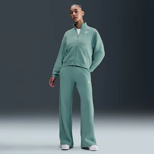 Nike Sportswear Club Fleece женская Mid-Rise Wide-Leg Sweatpants цвет зеленый