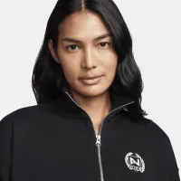 Nike Sportswear женская оверсайз 1/2-Zip Crop Fleece свитшот цвет черный