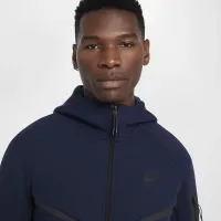 Nike Tech мужские Full-Zip Windrunner Толстовка с капюшоном синий