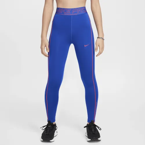 Nike Pro Girls' Dri-FIT Mid-Rise лосины синий
