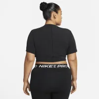 Nike Dri-FIT One Luxe женская Twist Cropped Short-Sleeve Top (большие размеры) цвет черный