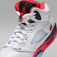 Nike Air Jordan 5 Retro Big детские Кроссовки цвет белый