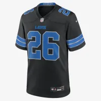 Jahmyr Gibbs Detroit Lions чоловічі Nike NFL Game Football Jersey колір чорний