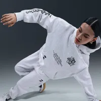 Nike Sportswear Phoenix Fleece жіноча оверсайз Pullover Толстовка з капюшоном колір коричневий