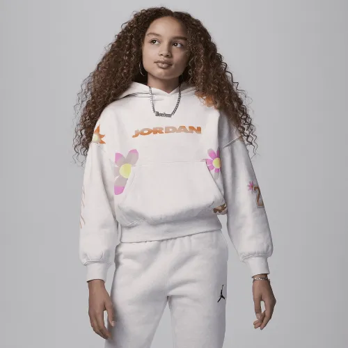 Nike Jordan Deloris Jordan Flowers Big детские Толстовка с капюшоном цвет коричневый