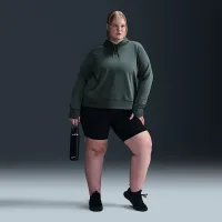 Nike Therma-FIT One женская Pullover Толстовка с капюшоном (большие размеры) цвет зеленый