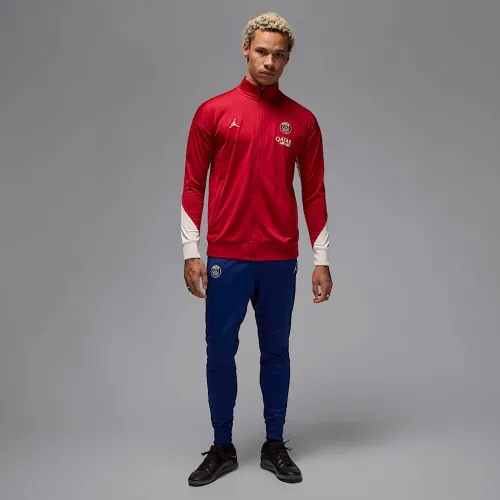 Nike Paris Saint-Germain Strike Fourth мужские Jordan Dri-FIT Soccer Knit Tracksuit цвет красный