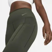 Nike Go женская Firm-Support С высокой Талией Full-Length лосины с карманамицвет зеленый