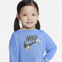 Nike Notebook Print Long Sleeve Knit Top Toddler Top блакитний