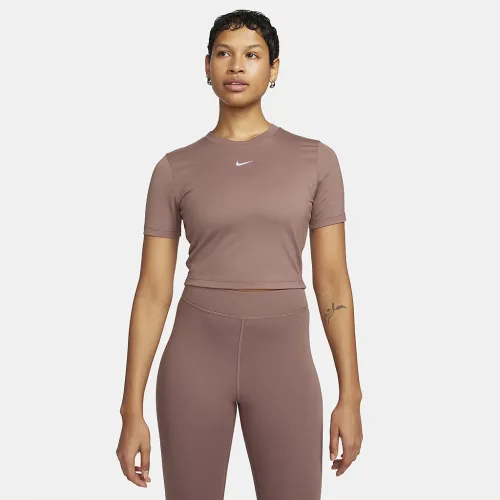Nike Sportswear Essential жіноча Slim Cropped футболка колір фіолетовий