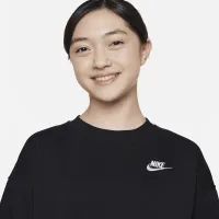 Nike Sportswear Club Fleece Big детские оверсайз свитшот цвет черный