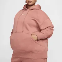 Nike Sportswear Phoenix Fleece жіноча оверсайз Pullover Толстовка з капюшоном (великі розміри) Pink