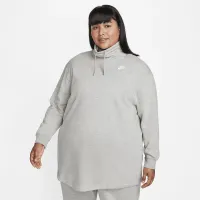 Nike Sportswear Club Fleece женская оверсайз Mock-Neck свитшот (большие размеры) цвет серый