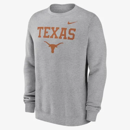 Texas Longhorns Primetime Primary Stack чоловічі Nike College Pullover Crew колір сірий