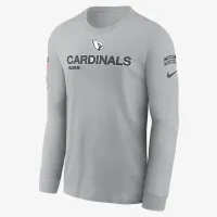 Arizona Cardinals Salute to Service Mascot Edge Legend мужские Nike NFL Long-Sleeve футболка цвет серый