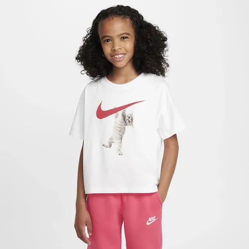 Nike Sportswear Big дитячі (Girls') футболка колір білий