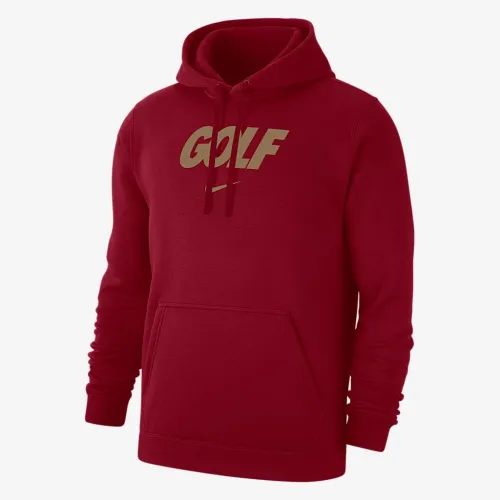 Nike Club чоловічі для гольфу Fleece Pullover Толстовка з капюшоном колір червоний
