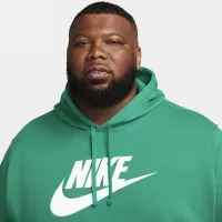 Nike Sportswear Club Fleece мужские Graphic Pullover Толстовка с капюшоном цвет зеленый