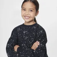 Nike Sportswear Club Fleece Big детские (Girls') Crew-Neck свитшот цвет черный