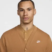 Nike Club чоловічі Knit Fairway Cardigan колір коричневий
