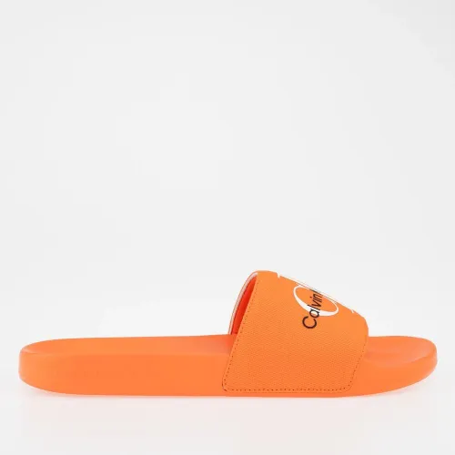 Шлёпанцы Calvin Klein Slide Monogram CO YM0YM00061-0JG - Оранжевые