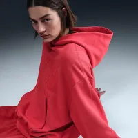 Nike Sportswear женская Over-оверсайз French Terry Pullover Толстовка с капюшоном цвет красный