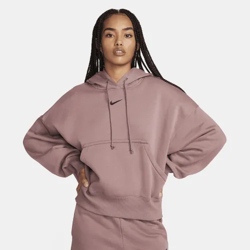 Nike Sportswear Phoenix Fleece жіноча Over-оверсайз Pullover Толстовка з капюшоном колір фіолетовий