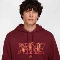 Nike Club мужские French Terry Толстовка с капюшоном цвет красный