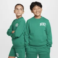 Nike Sportswear Club Big дитячі French Terry Crew-Neck світшот колір зелений