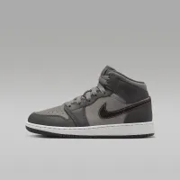 Nike Air Jordan 1 Mid SE Big дитячі Кросівки колір сірий