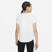 Nike Dri-FIT Big детские (Girls') тренировочные футболка цвет белый