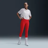 Nike One Relaxed женская Dri-FIT Cropped Short-Sleeve Top цвет белый