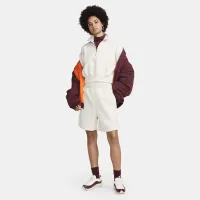 Nike Sportswear Phoenix Fleece женская 1/2-Zip Cropped свитшот цвет коричневый