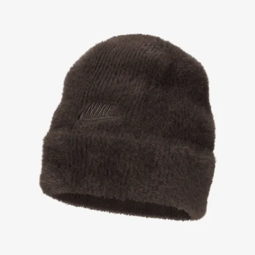 Nike Peak Beanie колір коричневий