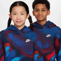 Nike Sportswear Club Fleece Big детские Толстовка с капюшоном синий