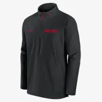 Ohio State Buckeyes Sideline Coach мужские Nike College 1/2-Zip Hooded Куртка цвет черный