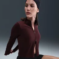 Nike Zenvy женская Dri-FIT Full-Zip Long-Sleeve Top цвет красный