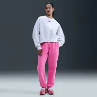 Nike Sportswear Phoenix Fleece женская С высокой Талией оверсайз Sweatpants Pink