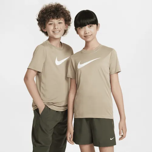 Nike Legend Big дитячі Dri-FIT футболка колір коричневий