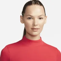 Nike Yoga Dri-FIT Luxe женская Long Sleeve Crop Top цвет красный