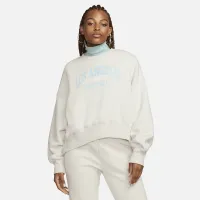 Nike Sportswear Phoenix Fleece женская Over-оверсайз Crew-Neck Graphic свитшот цвет коричневый