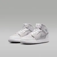 Nike Air Jordan 1 Mid SE Big детские Кроссовки цвет белый