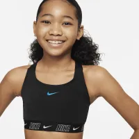 Nike Swim Big дитячі (Girls') Racerback Bikini & шорти комплект колір чорний