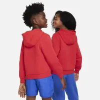 Nike Sportswear Club Fleece Big дитячі Pullover Толстовка з капюшоном колір червоний