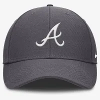 Atlanta Braves Club мужские Nike Dri-FIT MLB Adjustable Hat цвет серый