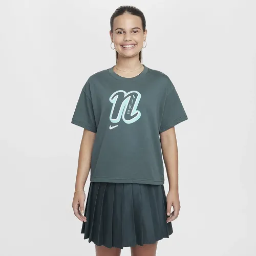 Nike Sportswear Girls' футболка колір зелений