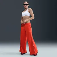 Nike Sportswear женская Mid-Rise Wide-Leg спортивные штаны цвет красный