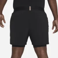 Nike Yoga мужские 2-in-1 шорты цвет черный