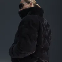 Nike Sportswear Windpuffer женская Therma-FIT Loose Faux Fur Куртка цвет черный
