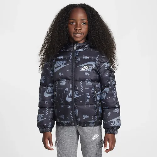 Nike Little дитячі DNA Logo Puffer Куртка колір чорний
